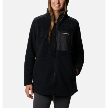 Columbia Lodge Sherpa Full Zip Fleece, Chamarras Negros Para Mujer | 230791-DWL